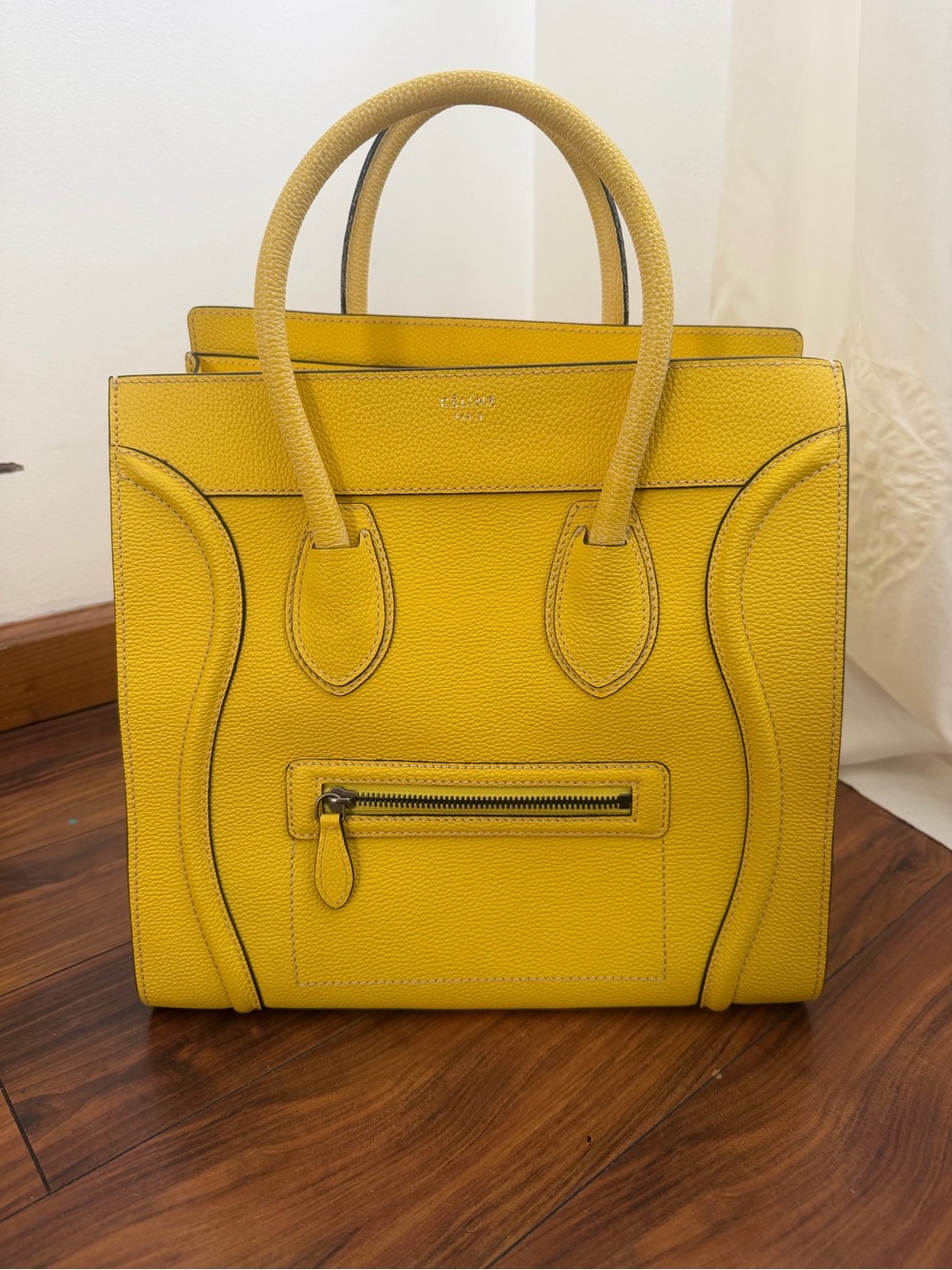 Yellow Leather Tote Handbag - Women Bags